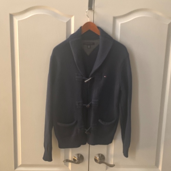 Men’s Tommy Hilfiger 100% Lambswool Cardigan Sz. M - Picture 3 of 11
